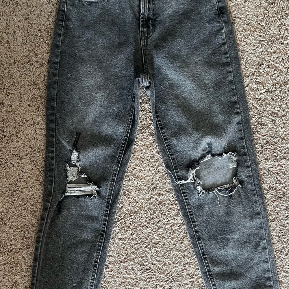 Women’s Distressed High Rise Mom Jeans